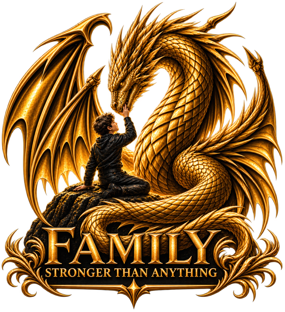 Goldener Drache und Kind – Family, Stronger Than Anything